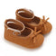 Brown New Fashion Bow Princess Non-Slip Rubber Soft Sole Shoes SH7154B