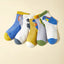 5 Pcs Dinosaur Crew Socks - Breathable Cotton Blend, Perfect for Spring & Fall SK3024A