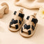 JF Black & Brown Summer Rubber-Sole Sandals for Boys And Girls SDL7582C