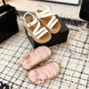 Girls' White Korean Vintage Roman Style Sandals, Breathable and Comfortable, Versatile Summer Sandals SDL7574A