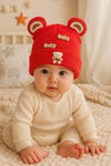 Red Fashion Baby Warm Winter Wool Cap (0 Months - 24 Months) CP5084D