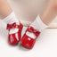 Maroon Baby Princess Soft Sole Booties BTS9114C