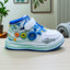 TYY White with Blue Laces High Ankle Shoes SH7033B