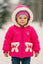 Girls Pink Warm Inner Fur Hooded Puffer Jacket HJ6201C