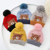 Red Baby Bear Face Warm Winter Wool Cap (0 Months - 24 Months) CP5098A