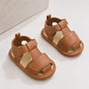 JF Warm Caramel Brown Summer Rubber-Sole Sandals for Boy SDL7595C