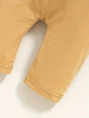 2pcs Set for Newborns Features a Simple And Comfortable Outfit, with a Long-Sleeve Open-Front Top Paired with Matching Color Pants, Complete with a Large Bow Hat BS6098E