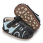 Sky Blue & Black Sandals SDL7503A