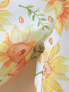 Elegant Floral Polyester 100% Baby Girl 2pcs Set, Spring/Fall Princess Top with Animal Headdress Print & Sunflower Print Flared Legs Trousers for Outdoor FD6112C