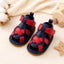 JF Black & Red Summer Rubber-Sole Sandals for Boys And Girls SDL7582B