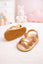 JF Champagne Gold Color Summer Rubber-Soled Sandals for Girls SDL7558C
