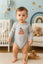 3pcs Adorable Baby Boy's Cotton Romper Set - Cute Animal Patterns & Stripes BS6422A