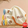Set Of 5 Baby Washcloth Towels, Soft And Comfortable Baby Square Towels, Drool Bibs TB6521