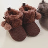 Brown Toddler Baby Girl's Boots Plus High Top Slippers Indoor Shoes For Winter Shoes SH7171C