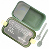 Green & Pistachio Portable Rectangle Lunch Box With Spoon Set 800 ML BCP1059A