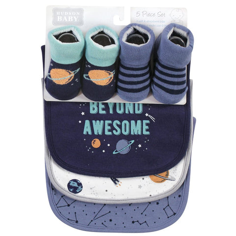 HB 5 Pieces Bibs & Socks Set, Beyond Awesome BB2019G