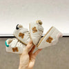 White & Black Bear Shoes SH7153A