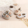 Gray Baby Animal Print Shoes Soft Comfortable PU Cute Bear Booties BTS9112A