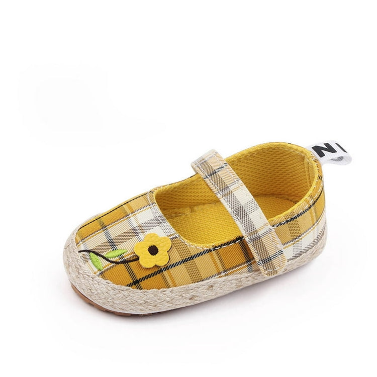 Yellow Check Shoes SH7057B