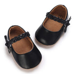 Baby Girls Black Classic Bowknot Shoes SH7099A