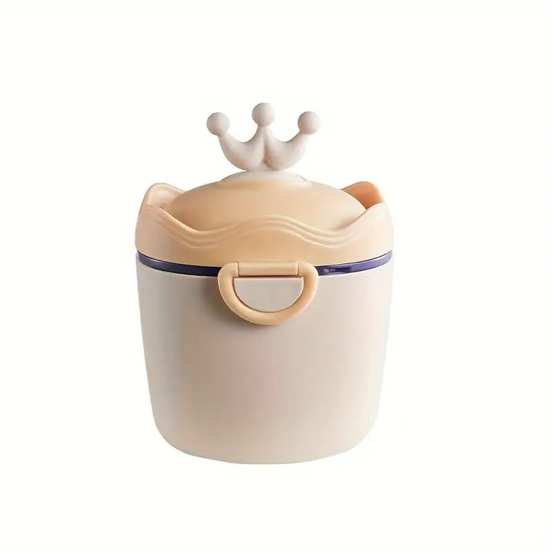 Apricot Color Infant Milk Powder Storage Box Crown Lanyard BCP1019A