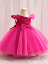 Girl's Asymmetric Shoulder Formal Dress, Bow Waist Princess Dress For Fashion Shows Birthdays Anniversaries FD6107G