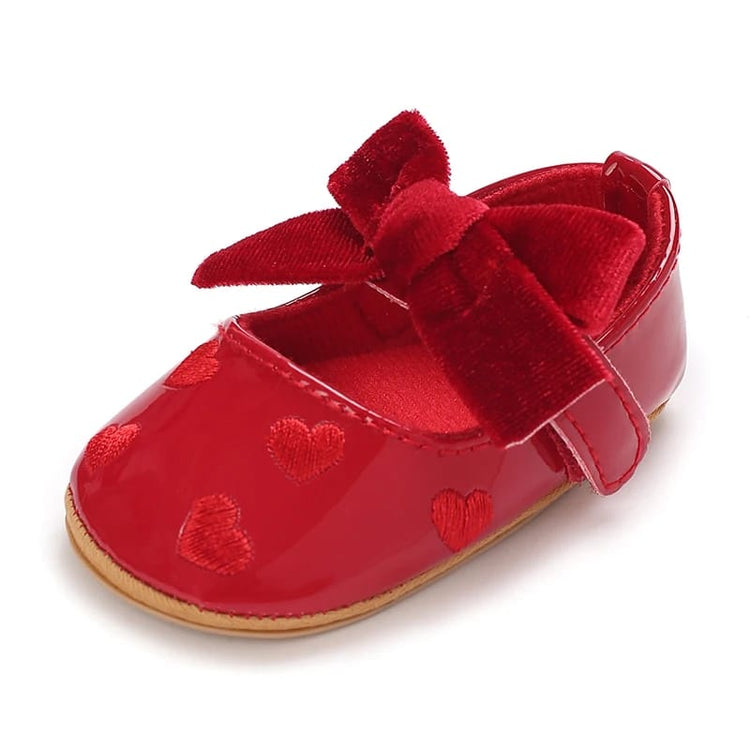 Red Baby Girls Cute Moccasins Heart Shoes SH7104A