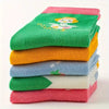 5 Pairs Girls' Knee-High Socks - Polyester and Spandex Blend, Hand Washable, Fruit Pattern, All-Season Knit Fabric for Children SK3024C