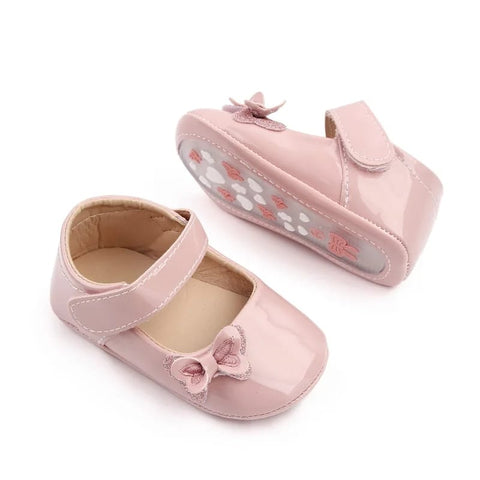 Pink Baby Girls PU Princess Soft Baby First Walker Shoes SH7112B