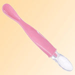 Pink Soft Silicone Spoon for 0-2 Years Old Baby Food Safe Feeding Spoons 2 Pc Set FS107B