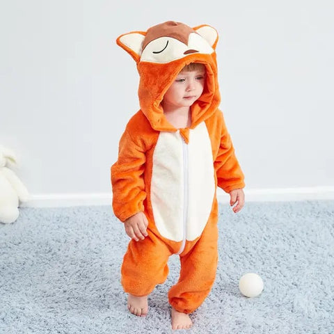 Orange Winter Baby Rompers Fox Jumpsuit  Body Suit BS6031