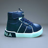 D&G Navy Blue High Ankle Shoes SH7054A