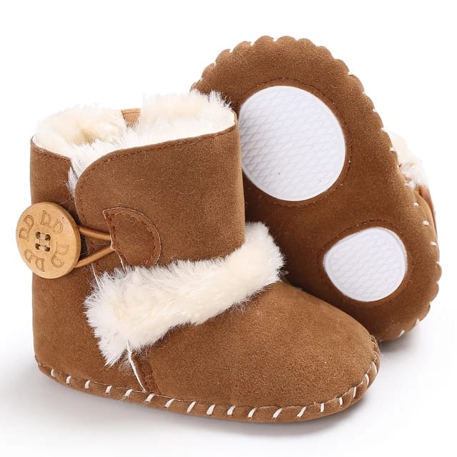 Brown Cute Comfortable Baby Warm Shoes SH7149B