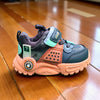 Orange & Charcoal Black Jogger Shoes SH7047B
