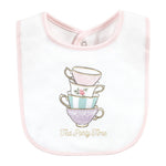 HB Infant Girl Cotton Bibs, Tea Party 5 Pieces Set BB2010B