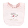 HB Infant Girl Cotton Bibs, Tea Party 5 Pieces Set BB2010B