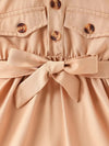Women'S Plus Size Sleeveless Dress - Peach, Casual Summer Dress with Ruffle Detail, Polyester Fabric, Perfect for Casual Attire or Gifts FD6112D