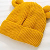 Mustard Lovely Creative Knitting Cow Horns Woolen Warm Cap CP5071C