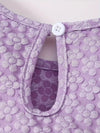 3pcs Girls' New Spring and Autumn Season Customized Three-dimensional Butterfly Embroidery Mesh Dress FD6102H