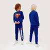 JF 2 PC Royal Blue Superman Autumn & Winter Terry Fabric Track Suit, Sweatshirt and Trouser Set TS6418A