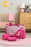Imported Pink Large Capacity Lightweight Mom Waterproof Diaper Bag BG5529A