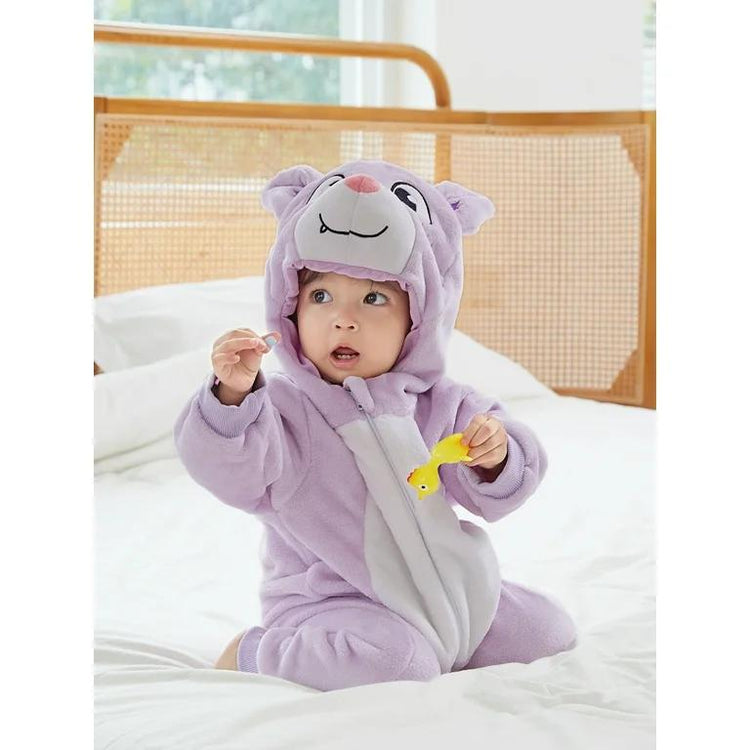 Purple Winter Baby Rompers Animal Jumpsuit  Body Suit BS6029