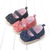 Charcoal Black Top Bow Soft Sole Booties BTS9001C