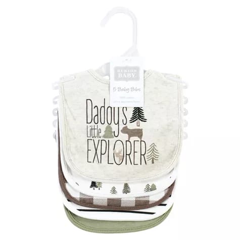 HB Drooler Bib, 5-Pack, Daddy's Little Explorer, Pack of 5 BB2025B