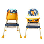 Yellow Convertible Baby High Chair with Removable Tray & Adjustable Legs BCP1014A