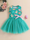 Summer Girls' Sweet Dress, Cartoon Cute Dinosaurs Print, Sleeveless FD6110F