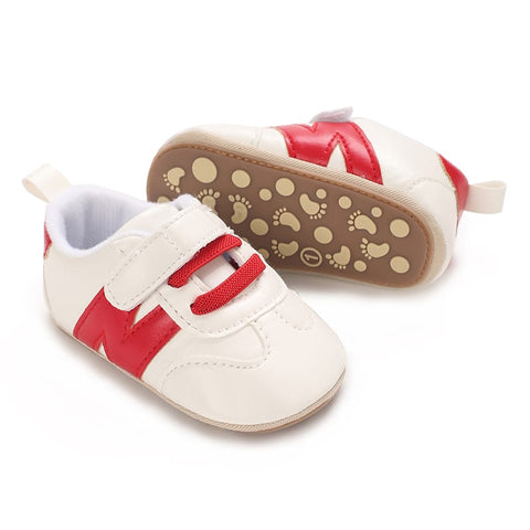 White & Red Baby Shoes SH7120C