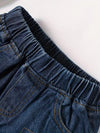 Brown Bark Cute Versatile Casual Denim Suspender Set for Girls Two-piece, for Outdoor FD6112G