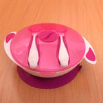 ML Pink Baby Feeding Suction Bowl with Fork & Spoon 10+m BCP1001A