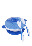 ML Blue Baby Feeding Suction Bowl with Fork & Spoon 10+m BCP1001B